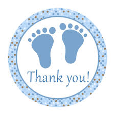 Recently i had one baby shower and before this baby comes i'll have 3 say thank you in style with our free printable thank you cards and matching envelope templates. Printable Cute Blue Brown Polka Dots Baby Feet Thank You Tags Baby Shower Party