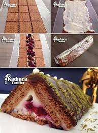 biskuvili meyveli piramit pasta tarifi nasil yapilir kadinca tarifler desserts cooking and baking how to make cake