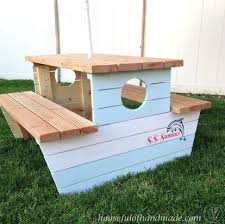 Build A Nautical Kids Picnic Table Diy Kids Furniture Kids Picnic Table Woodworking Projects For Kids