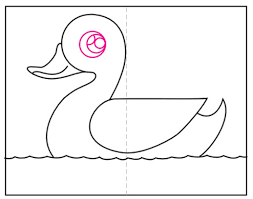 How To Draw A Duck Art Projects For Kids To finish the line drawing add some water ripples around the duck to show that it's floating and afterwards draw the pattern of it's feathers. how to draw a duck art projects for kids