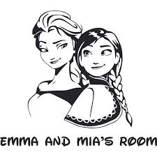 Anna johansson är en illustratör som säljer sina motiv unikt som posters hos wall of art. Disney Frozen Elsa Anna Cartoon Customized Wall Decal Custom Vinyl Wall Art Personalized Name Baby Girls