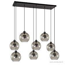 grote hanglamp 8 lichts glas smoke hanglamp hangende lampen glazen lampen