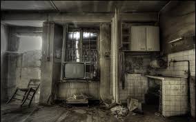 wallpaper kitchen room old television