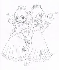 Princess peach rosalina mario coloring pages. Rosalina And Baby Peach Coloring Baby Princess Rosalina Coloring Pages Through The