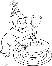 Like when he's hiding under his hat. Curious George Coloring Pages Coloringall