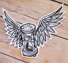 Maybe you would like to learn more about one of these? Time Flies Hourglass And Wings Iron On Embroidery Patch Mtcoffinz Choose Color Size In 2021 Hourglass Tattoo Time Tattoos Tattoo Stencils