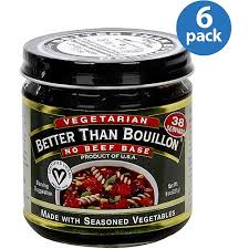 Better than bouillon blendable bases easily spoon right out of the jar and let you add as much, or as little, flavor as desired. Better Than Bouillon Vegetarian No Beef Base 8 Oz Pack Of 6 Walmart Com Walmart Com