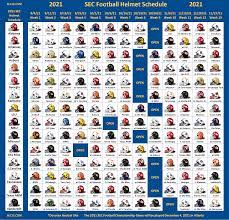 After punching their tickets to miami in dominant fashion on friday, the no. 2021 Sec Football Helmet Schedule Sec12 Com Sec Football