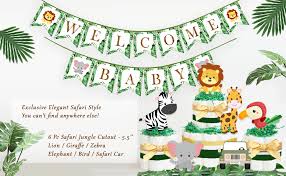 4.7 out of 5 stars 45. Ola Memoirs Safari Baby Shower Decorations Jungle Theme Party Supplies With Lush Greeting Cards Party Supply Apexlab Home Garden