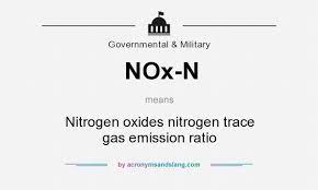 What Does Nox N Mean Definition Of Nox N Nox N Stands For Nitrogen Oxides Nitrogen Trace Gas Emission Ratio By Acronymsandslang Com