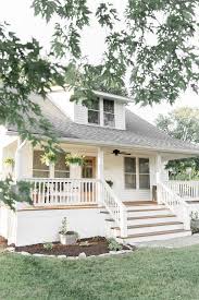 Farmhouse Porch Curb Appeal Makeover Reveal Craftsman Bungalow Exterior Bungalow Exterior House Exterior