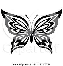 Black And White Butterfly Drawing Images Vector Clipart Black And White Butterfly 4 Royalty Free Graphic Butterfly Illustration Tattoo Coloring Book Butterfly