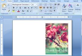 To choose one of the online templates, type the words business card into the search bar and press the enter key. Thank You Card Templates For Word