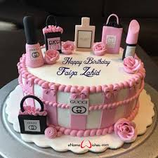 Birthday Cake Liquor Bottle With Name Gucci Name Birthday Wish Cake Enamewishes In 2020 Birthday Wishes Cake Happy Birthday Cakes For Women Happy Birthday Cake Images