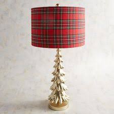 Christmas Tree Table Lamp With Plaid Shade Christmas Lamp Hanging Christmas Lights Christmas Tree On Table