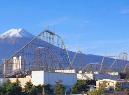 Fujiyama Roller Coaster With I Think Mt Fuji In Background Roller Coaster Fuji Sacred Mountain