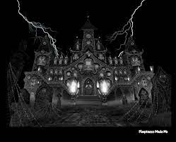 Lightning Mansion Animated Gif Halloween Haunted Houses Scary Haunted House Haunted Castle