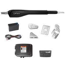Mighty Mule Heavy Duty Single Swing Gate Opener Smart And Solar Capable Mm571w The Home Depot Swing Gate Opener Single Swing Electric Gate Opener