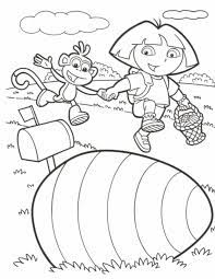 Dora the explorer coloring for kids. Dora Easter Coloring Pages Coloring Home