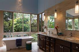 Patterned floor tiles catch the eye, while potted plant livens up the room. Bathroom Window Film For Real Privacy The Full List Of Options Campbell