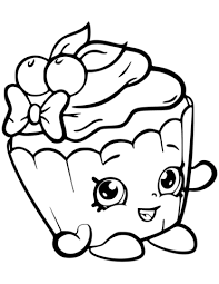 Cherry Nice Cupcake Shopkin Coloring Page Free Printable Coloring Shopkin Coloring Pages Shopkins Coloring Pages Free Printable Free Printable Coloring Pages