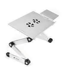Amazon Com Executive Office Solutions Portable Adjustable Aluminum Laptop Desk Stand Table Vented W Cpu Fans Mouse Pad Laptop Desk Stand Laptop Desk Lap Tray