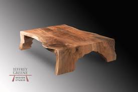 Unique, unusual, one of a kind designs. Folded Leg Live Edge Coffee Table Jeffrey Greene