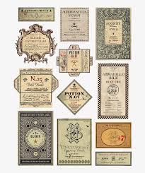 It is like chemistry with a little extra flair. Harrypotterprops Harry Potter Free Printable Potion Labels Free Transparent Png Download Pngkey