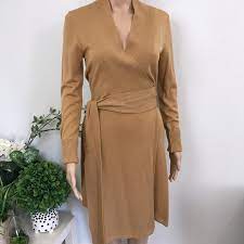 Dvf is a fashion empire known for their feminine silhouettes and iconic wrap dresses. Diane Von Furstenberg Dresses Dvf Blair Camel Long Sleeve Wool Wrap Dress Poshmark