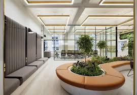 A Tour Of One Heddon Street S London Coworking Space Lobby Design Modern Office Design Corporate Office Decor