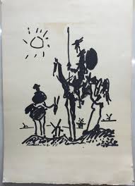 Sancho is a peasant who lives in quixote 's village, and he is quixote's faithful squire. Cartel Cervantino Dibujo De Don Quijote Y Sancho Panza Karte Libreria Raices
