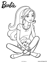 Coloriage Barbie Avec Son Chiot Dessin A Imprimer Barbie Coloring Pages Mermaid Coloring Pages Cartoon Coloring Pages