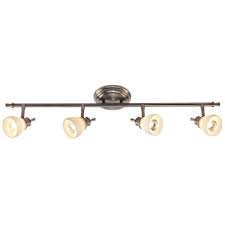 Architectural linear led ceiling light fixtures take advantage of the directional attributes to deliver the maximum light on the task, while still providing ambiance to the. Hampton Bay 4 Light Satin Nickel Directional Ceiling Or Wall Track Lighting Fixture Rb169 C4 The Home Depot