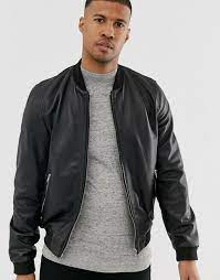 Black Leather Jacket Men Flight Bomber Lambskin Size S M L Xl Xxl 3xl Custom Fit Thebombayleat In 2021 Black Leather Jacket Men Leather Jacket Men Asos Leather Jacket
