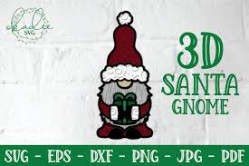 Here you can explore hq gnome transparent illustrations, icons and clipart with filter setting like size, type, color etc. 3d Santa Gnome Christmas Gnome Svg Layered Gnome Dxf 992833 Paper Cutting Design Bundles