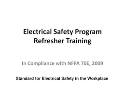 Ppt Electrical Safety Program Refresher Training