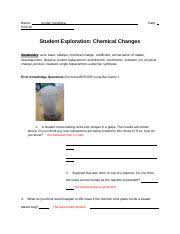 A chemical reaction is done in the setup shown, resulting in a change of mass. Compare Turn On Show Chemical Equation The Small Numbers Called Subscripts Show Course Hero