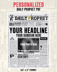 Custom Daily Prophet Front Page Printable Pdf Potter Save The Date Potter Baby Announcement Not An Instant Not Editable In 2020 Daily Prophet Baby Announcement Prophet