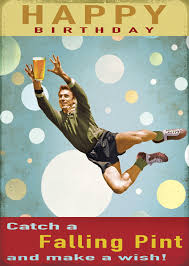 Your birth was our biggest touchdown. Lip International Vintage Retro Greeting Cards