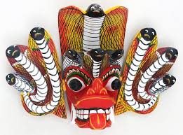 Wall Mask Naga Raksha Natural Paint Sri Lanka Traditional By Icmcm Nature Paintings Wall Mask Painting