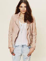 Free People Muubaa Athena Biker Jacket Pink Leather Jacket Fashion Pink Leather