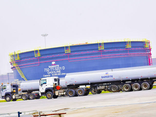Fuel tankers transporting PMS supply, AI generated