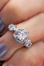 30 Outstanding Floral Engagement Rings Wedding Forward Floral Engagement Ring Diamond Wedding Bands Unique Diamond Engagement Rings