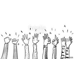 Hand Drawn Sketch Style Of Human Hands Clapping Ovation Applause Thumbs Up Gesture On Doodle Style Vecto Human Sketch How To Draw Hands Vector Illustration