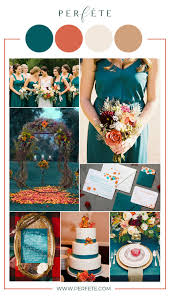 Overusing it would have overwhelmed everything else in the design because of their heavy look. Teal And Orange Wedding Www Macj Com Br