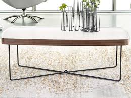 Good design values balance and the santiago table does even more so. Palliser Case Goods Santiago Natural Finish White Lacquer Top Black Metal Base 47 Wide Rectangular Coffee Table Cx874050