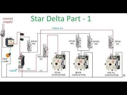 The delta configuration is achieved by energizing the main contactor. Automatic Star Delta Connection For Two Motors Google Search Delta Connection Circuit Diagram Electrical Circuit Diagram