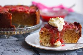 Ground cinnamon, to dust (see tip) Rhubarb Yoghurt Cake With Sticky Rhubarb Sauce