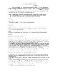 Heating is commenced, and the temperature ranges at which the sample melts can then be observed. Analysis Of Alum