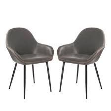 The gray fabric upholstery and sturdy black metal frame are designed to complement any style so you can replace. Gray Dining Chairs Kitchen Dining Room Furniture The Home Depot